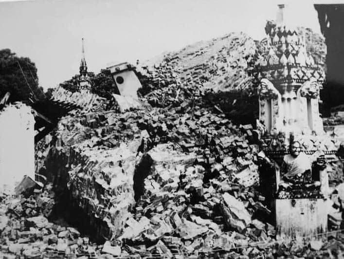 The aftermath of the collapse of Phra That Phanom