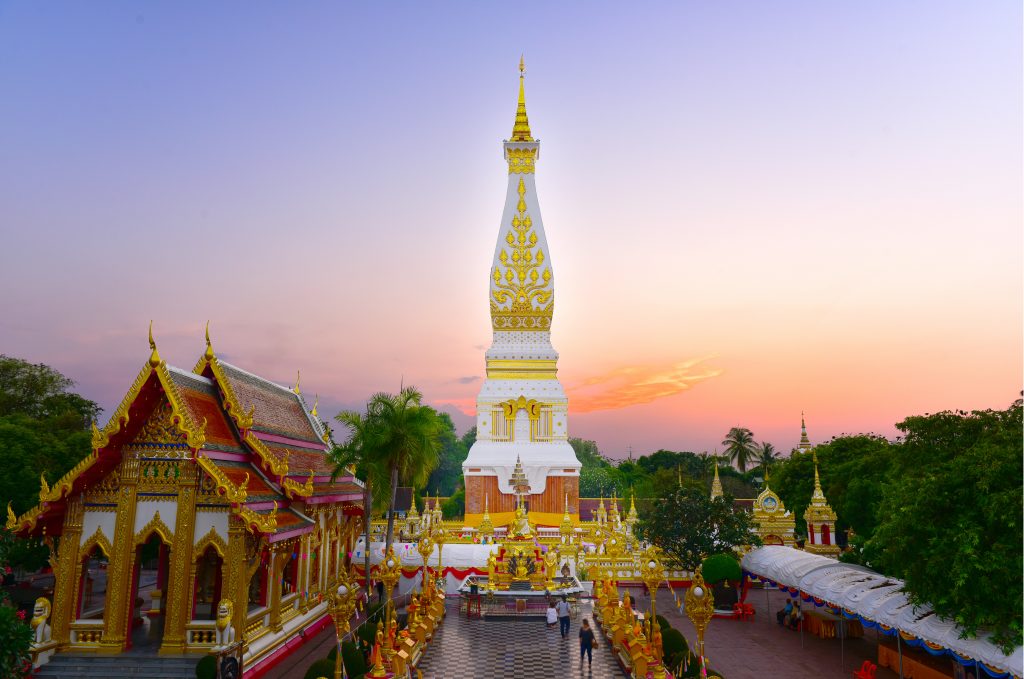 Wat Phra That Phanom, Nakhon Phanom Province photo by Sanit Fuangnakhon/ shutterstock